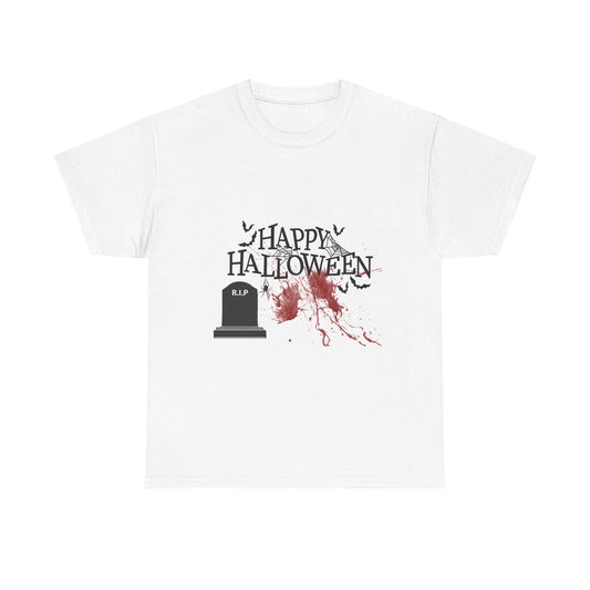 Halloween Spooky Unisex Heavy Cotton Tee, Happy Halloween Shirt, Horror T-Shirt, Costume Tee, Fall Festival Apparel