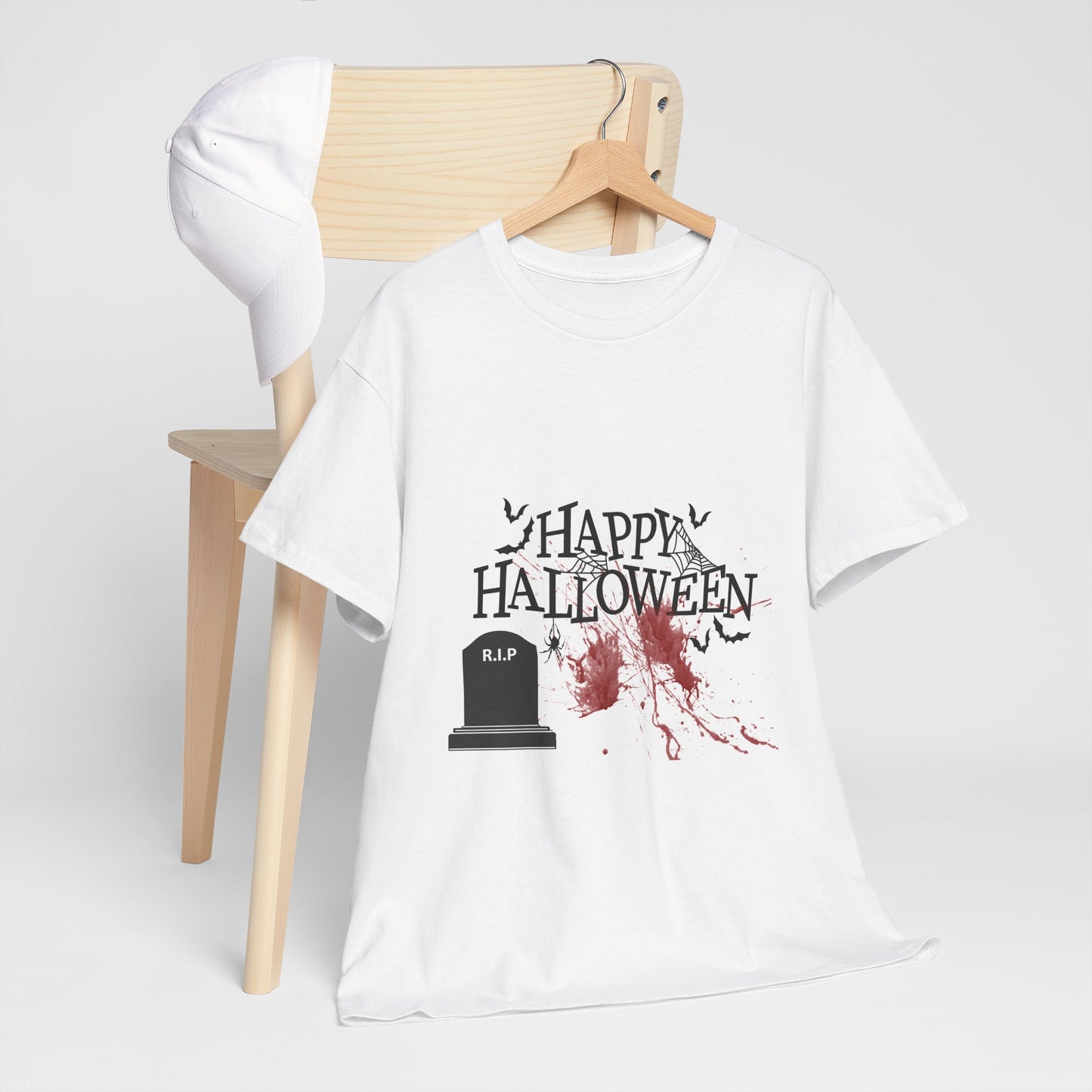 Halloween Spooky Unisex Heavy Cotton Tee, Happy Halloween Shirt, Horror T-Shirt, Costume Tee, Fall Festival Apparel