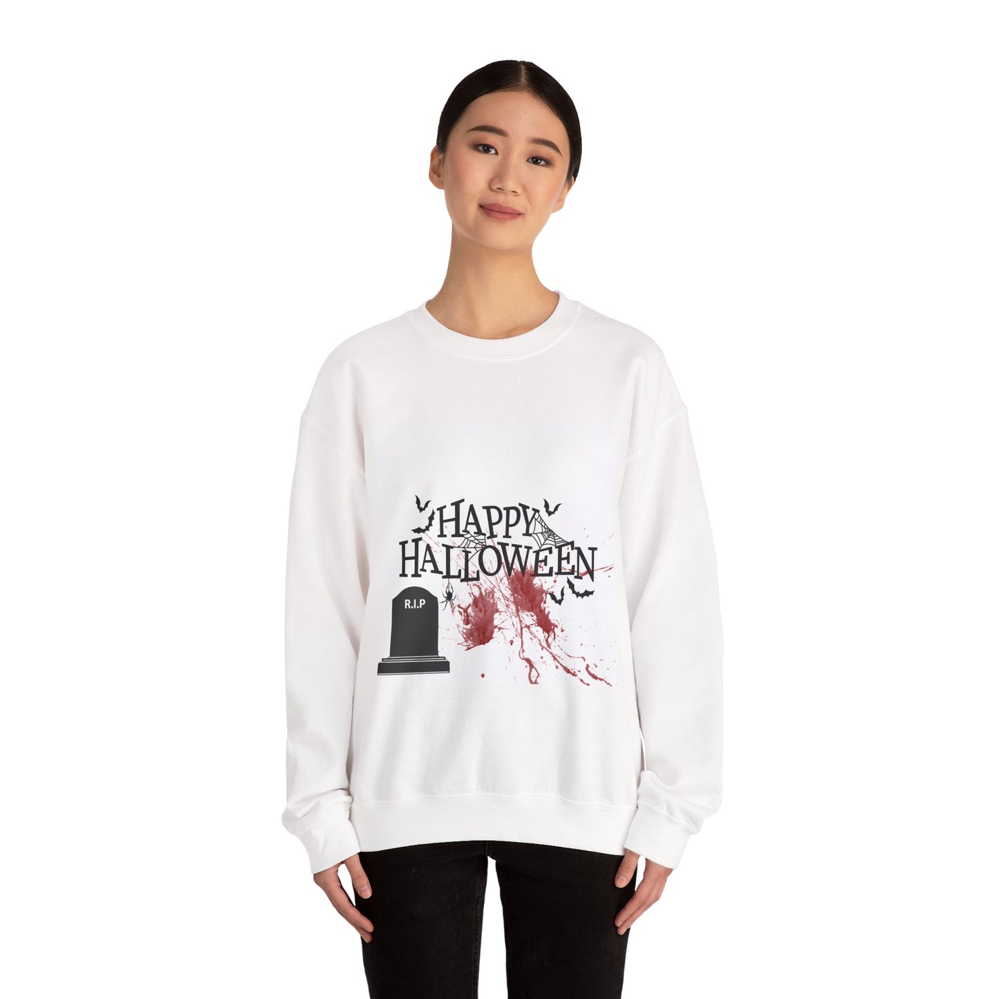 Halloween Graphic Sweatshirt, Cozy Unisex Crewneck, Spooky Season Apparel, Autumn Fashion, Perfect for Halloween Parties