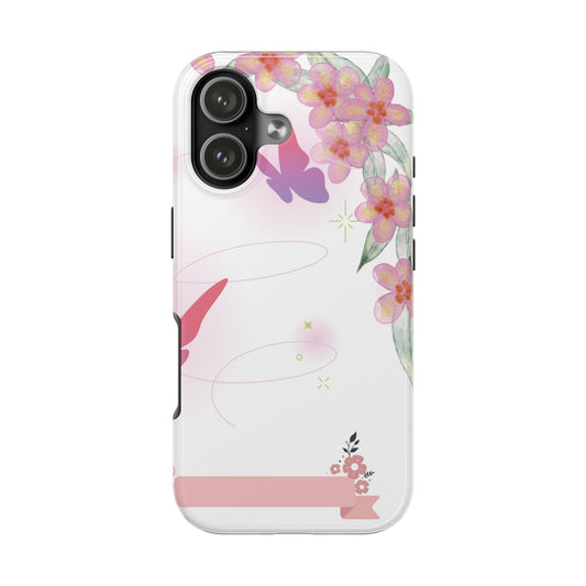 Floral Tough Phone Case - Durable Phone Protector, Gift for Her, Cute Floral Design, Spring Aesthetic, Nature-Inspired